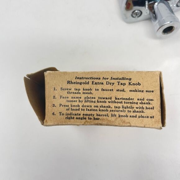 Vintage Rheingold Extra Dry Chrome Tap Knob Handle - Picture 3 of 10